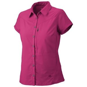 Mountain Hardwear Womens Short Sleeve Shirt Canyon Hiking Outdoor Nylon Size 16